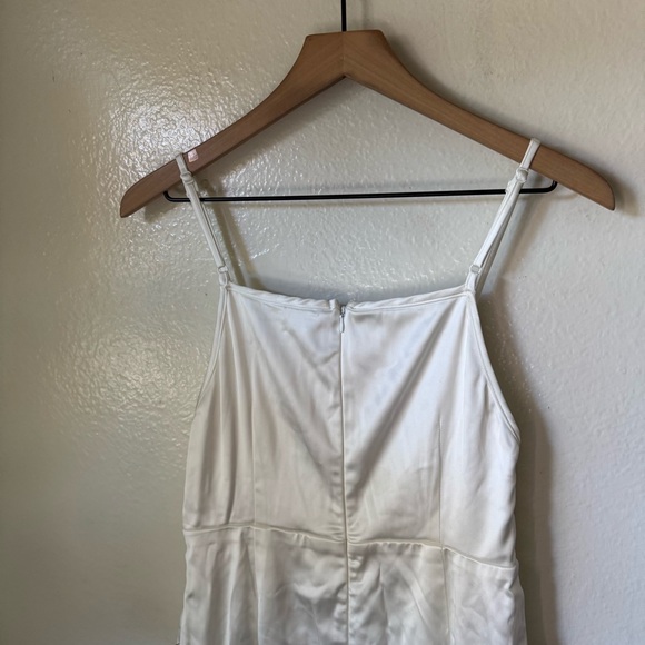 Lulus | Hold Your Hand White Satin Midi Dress - Picture 8 of 8